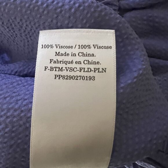 EVERLANE XS The Satin Pull-On Pant Wide Leg Lavender Purple Smocked Travel aa14 - Picture 8 of 10